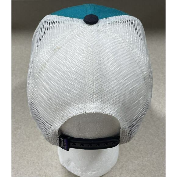 Patagonia Great Pacific Iron Works Mesh Snapback Cap Trucker Baseball Hat - Picture 4 of 9